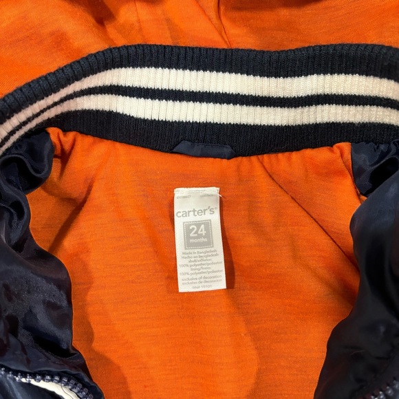 Carter’s Boys Hooded Rain Jacket with Pockets Blue 24M - Picture 3 of 6